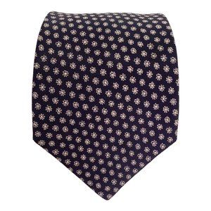 STEFANO RICCI Blue Flower Print Tie  Made In Italy 57"-3,25" EX COND